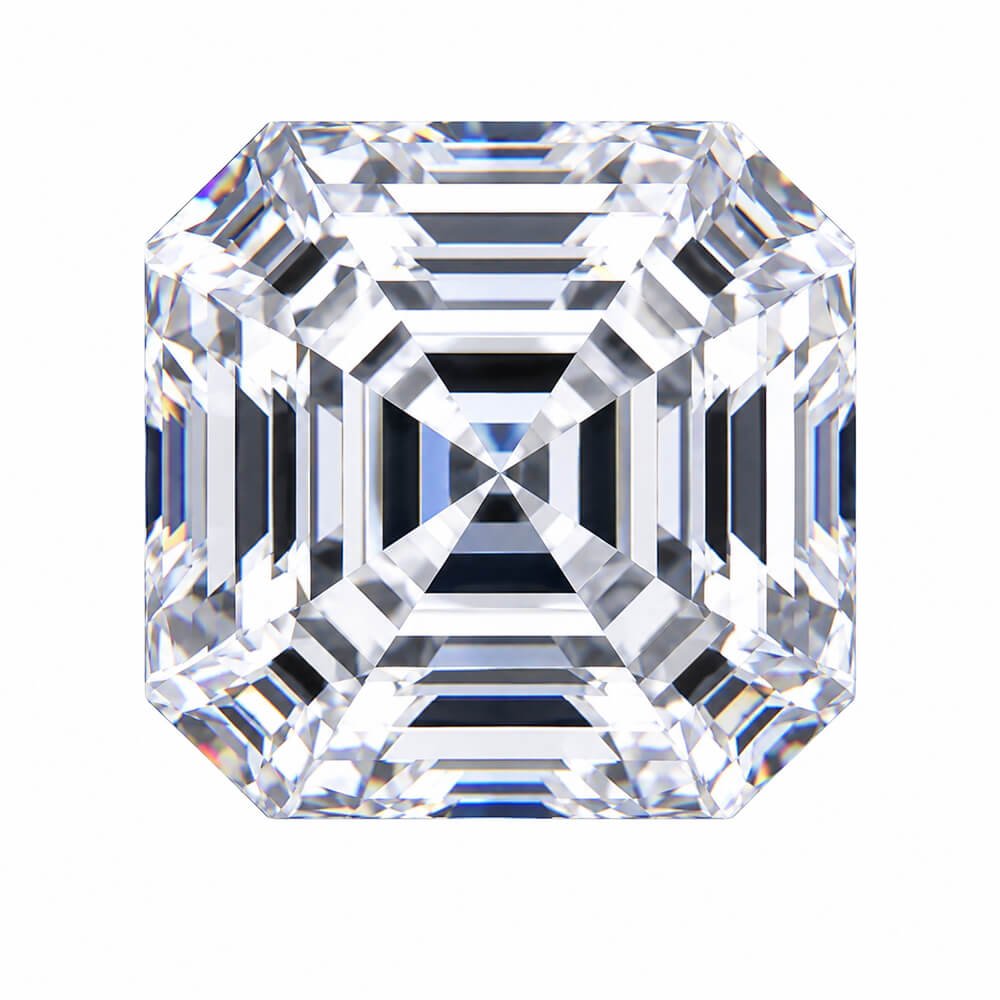 Asscher cut cubic zirconia