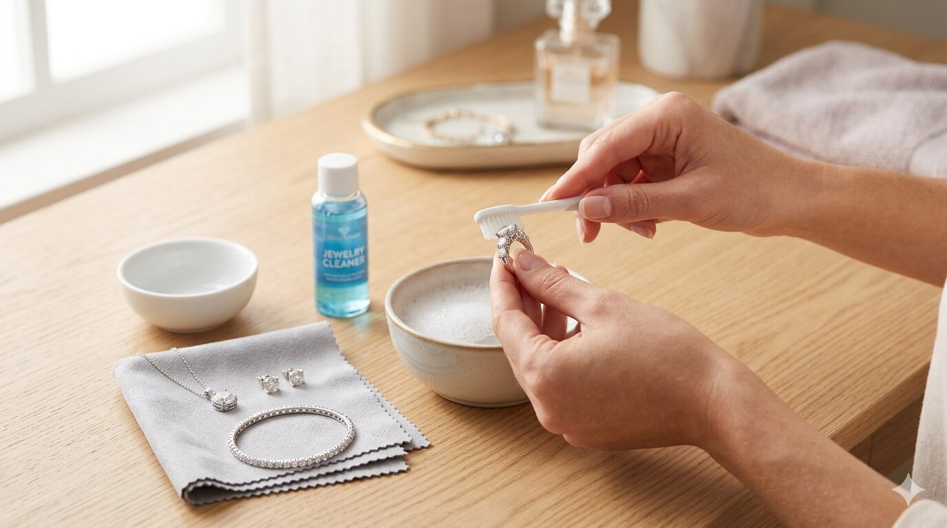 How to properly clean and care for cubic zirconia jewelry