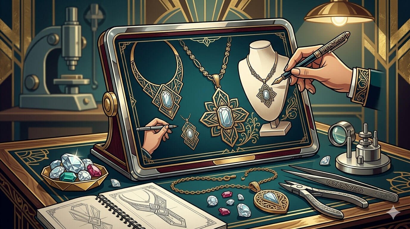 What is the typical process for creating custom CZ jewelry