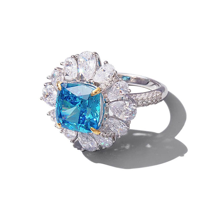 Cushion crushed ice cut blue cubic zirconia engagement ring o 1hfdlr63b3491mk9oi5h071qcs34