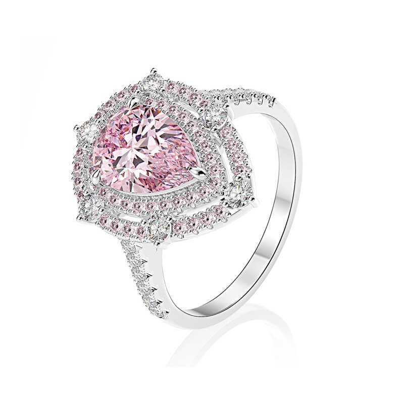 Home-set pear crushed ice cut pink cubic zirconia engagement ring o 1hfga70k1gbc1vkcaju1v1d1dhj3s