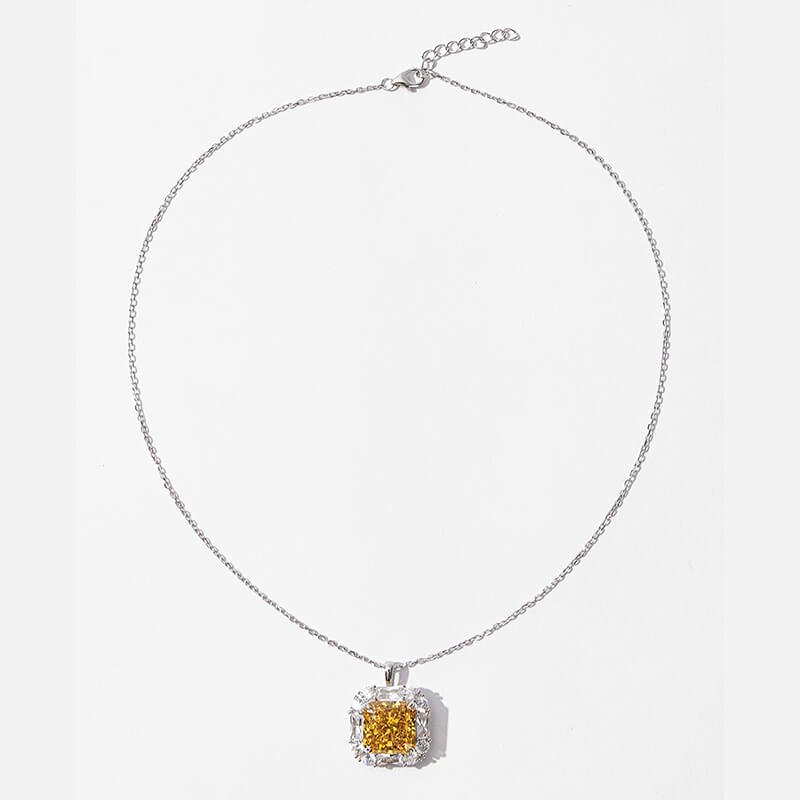 Cushion shape crushed ice cut yellow cubic zirconia pendant necklace o 1hfgldvme18g19h7e9b1g6h1bjcp